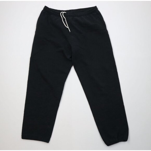 Vintage Other - Vintage 90s Streetwear Mens Large Distressed Blank Sweatpants Joggers Black USA